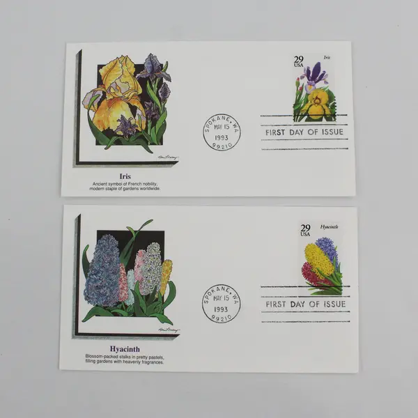 Set Of 5 Garden Flowers Stamps SC # 2760-64 1993 Fleetwood First Day Covers