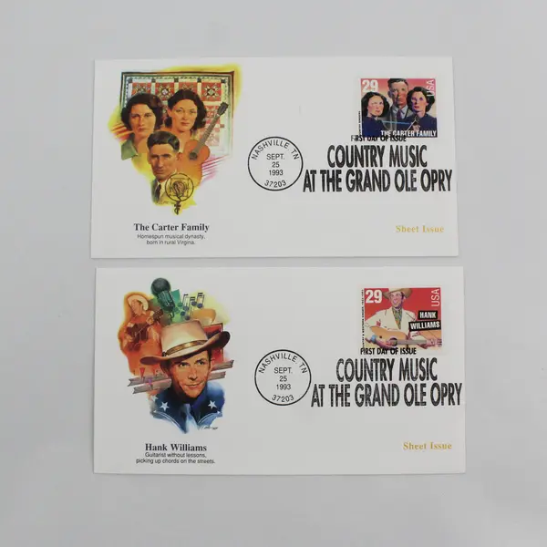Set Of 4 Country Music Legends SC #2771-74 1993 Fleetwood First Day Covers