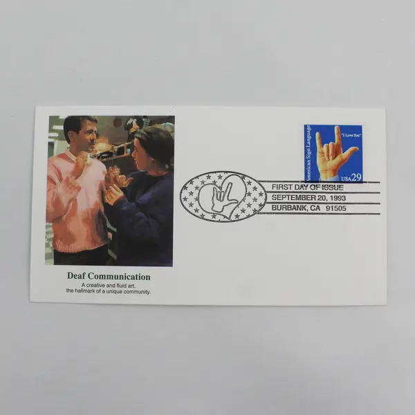 Set Of 2 Deaf Communication Stamp 1993 Fleetwood First Day Covers 