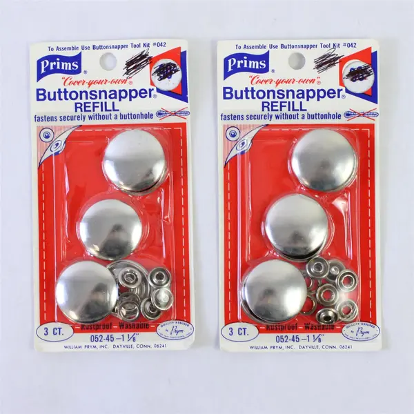 Lot of 2 Prym Buttonsnapper Refill Sets 052-45 1 1/8" New