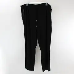 Susan Graver Solid Black Drawstring Pants Women's 2XP