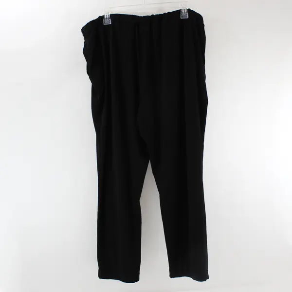 Susan Graver Solid Black Drawstring Pants Women's 2XP