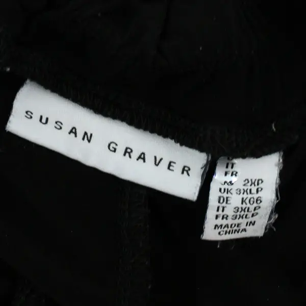 Susan Graver Solid Black Drawstring Pants Women's 2XP