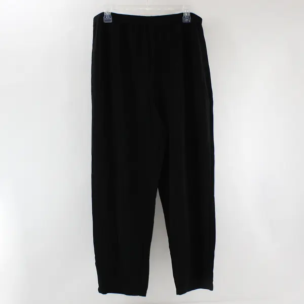 Susan Graver Solid Black Pull-On Pants Women's Size XLP