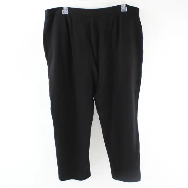 Susan Graver Solid Black Pull-On Pants Women's XLP