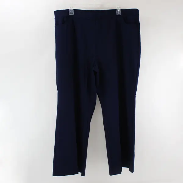 Susan Graver Navy Blue Pull-On Pants Women's 2XP