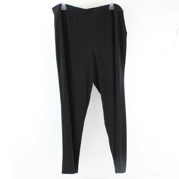 Susan Graver Solid Black Leggings Women's XLP