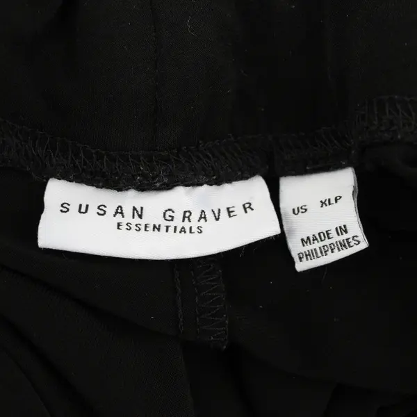 Susan Graver Solid Black Leggings Women's XLP