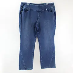 Belle by Kim Gravel Medium Wash Straight-Leg Pull-on Jeans Women's Size 20WP