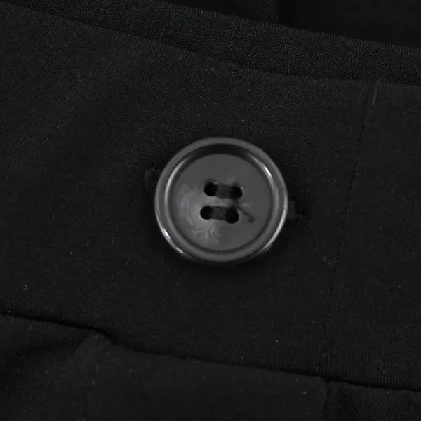Susan Graver Solid Black Pull-On Pants Button Detail Women's XLP
