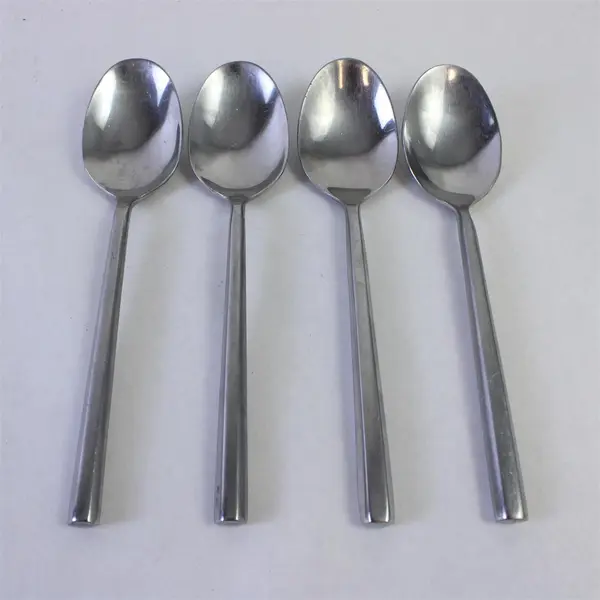Lot of 4 Hampton Silversmiths HSV 10 Stainless Place Spoons