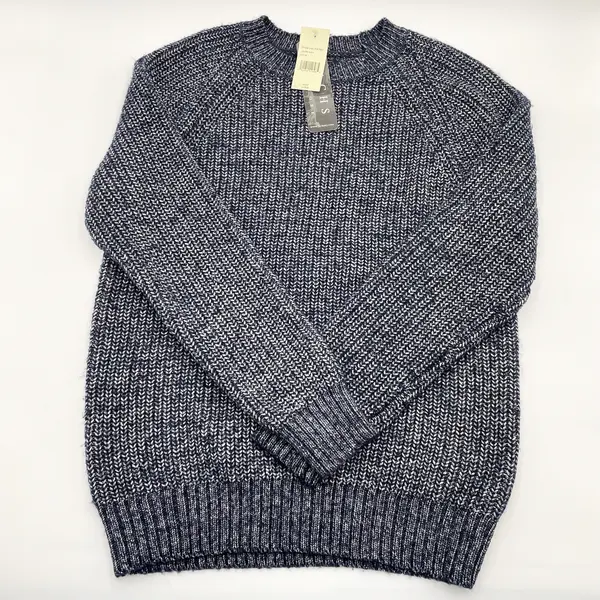 Jachs New York Ribbed Knit Sweater Medium Navy Blue 