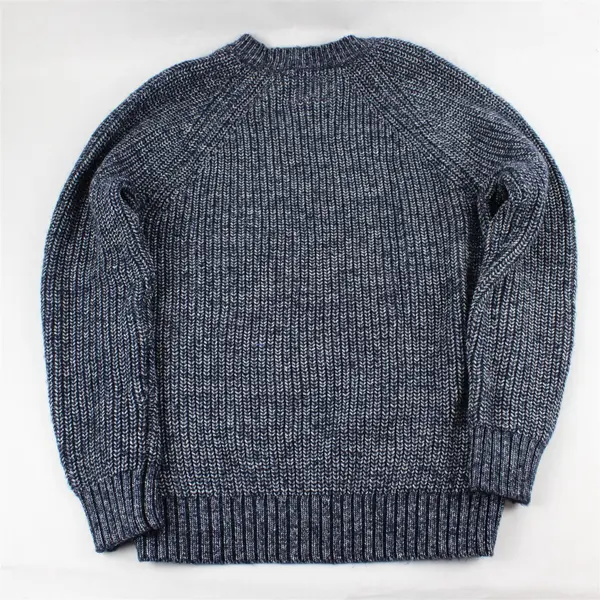 Jachs New York Ribbed Knit Sweater Medium Navy Blue 