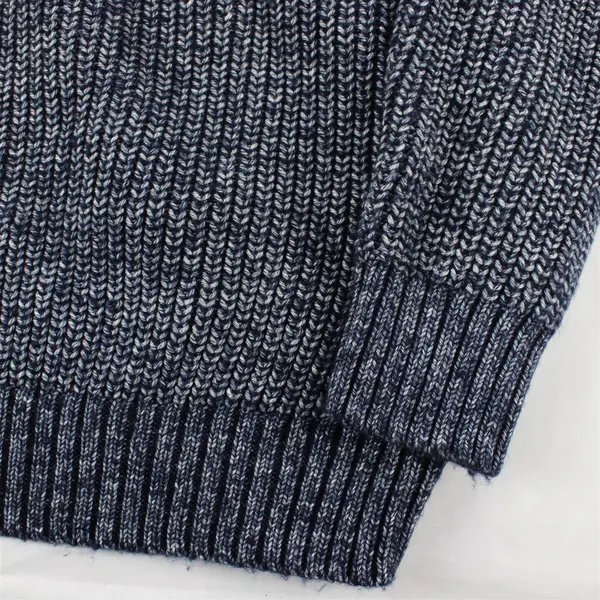 Jachs New York Ribbed Knit Sweater Medium Navy Blue 