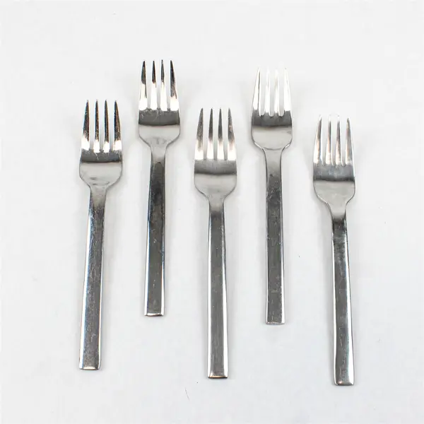 Lot of 5 Hampton Silversmiths Salad Forks Pattern HSV7 Stainless Steel Flatware