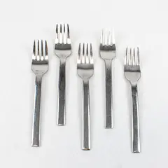 Lot of 5 Hampton Silversmiths Salad Forks Pattern HSV7 Stainless Steel Flatware