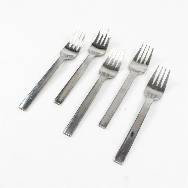 Lot of 5 Hampton Silversmiths Salad Forks Pattern HSV7 Stainless Steel Flatware