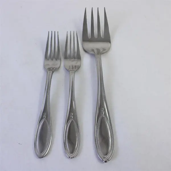 Lot of 3 Hampton Silversmith Forks HSV100 Pattern, 2 Salad and 1 Serving