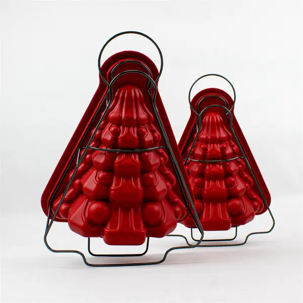 Create n Celebrate Set of 2 3D Silicone Christmas Tree Molds & Frames