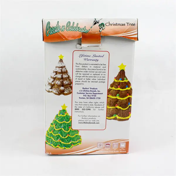 Create n Celebrate Set of 2 3D Silicone Christmas Tree Molds & Frames
