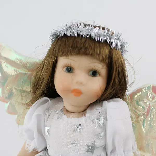AM Creations Cameo Kids Collection Brunette Angel Girl 6" Porcelain Doll