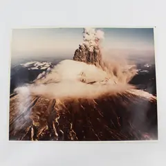 Vintage Mt St Helens March 1980 Volcanic Eruption Color Photo 11X14