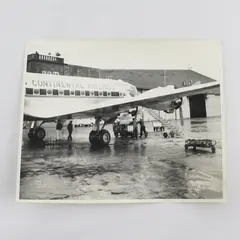 Vintage Continental Airlines Airport Black And White 8X10 Photograph 