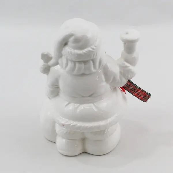 Vintage White Ceramic Santa Claus Figurine 7.5in Christmas