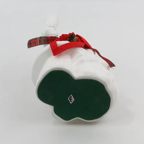 Vintage White Ceramic Santa Claus Figurine 7.5in Christmas