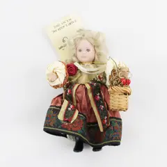 Vintage Kurt S. Adler Jocelyn Mostrom 5in Porcelain Doll Ornament Collectible