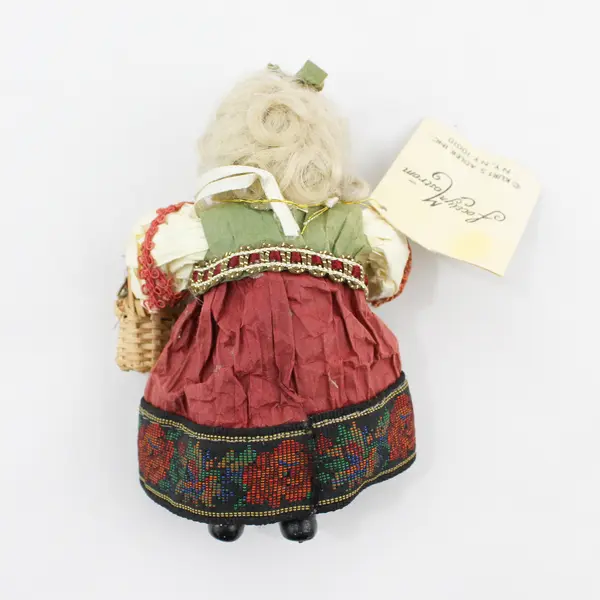 Vintage Kurt S. Adler Jocelyn Mostrom 5in Porcelain Doll Ornament Collectible