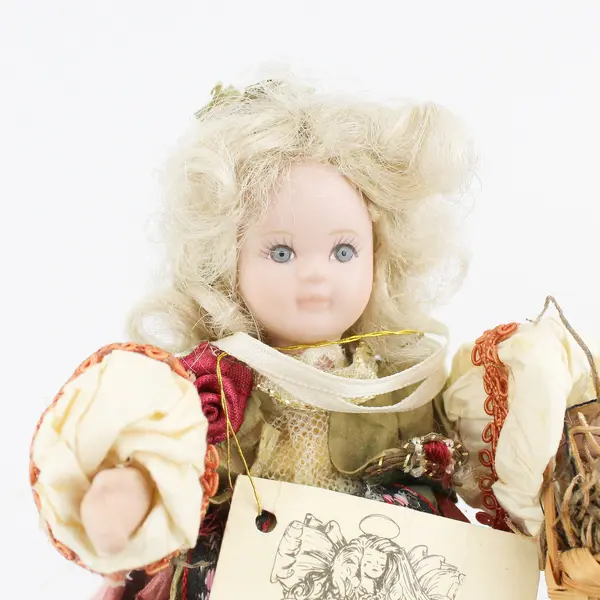 Vintage Kurt S. Adler Jocelyn Mostrom 5in Porcelain Doll Ornament Collectible