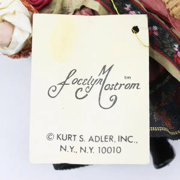 Vintage Kurt S. Adler Jocelyn Mostrom 5in Porcelain Doll Ornament Collectible
