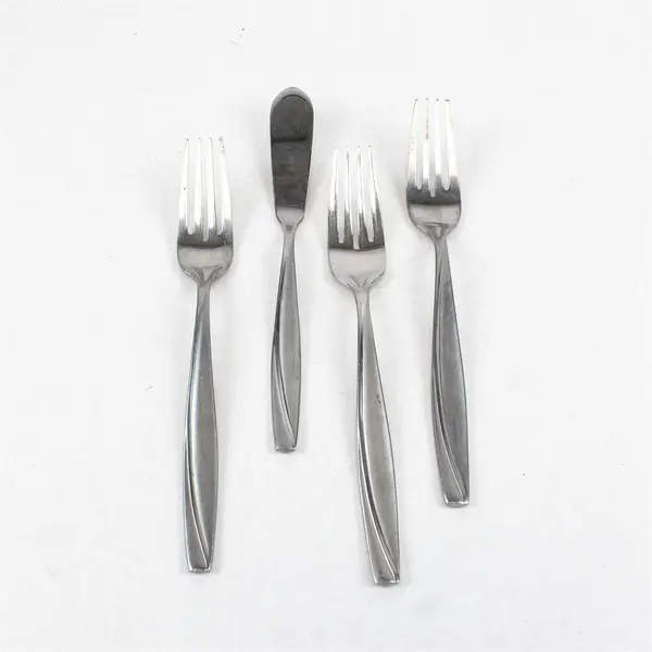 Oneida Camlynn Mirror Cleo Stainless Flatware Lot, 3 Salad Forks 1 Butter Knife