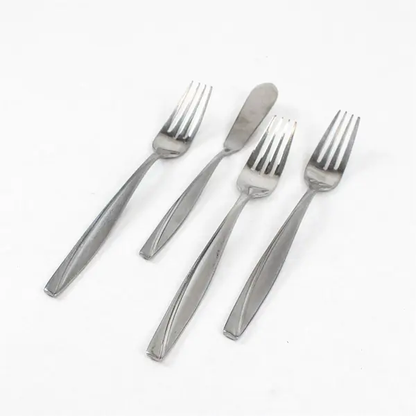 Oneida Camlynn Mirror Cleo Stainless Flatware Lot, 3 Salad Forks 1 Butter Knife