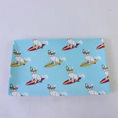 French Bulldog Surfing Melamine Small Serving Tray 8x5in Pre-Owned