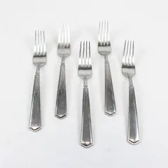Lot of 5 Reed & Barton Terrace 18/10 Stainless Dinner Forks