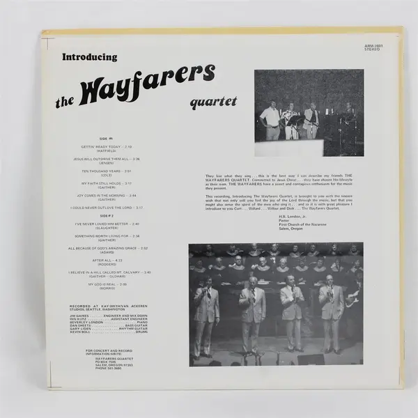 The Wayfarers - Introducing the Wayfarers Quartet LP ARM-7601