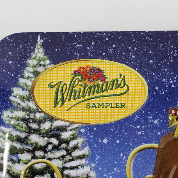 Whitman's Empty Chocolate Tin Santa And Sleigh With Gifts