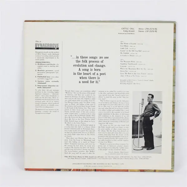 Eddy Arnold Cattle Call  12" Vinyl Record
