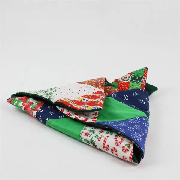 Handmade Patchwork Christmas Tree Themed Kitchen Hot Pad 18"