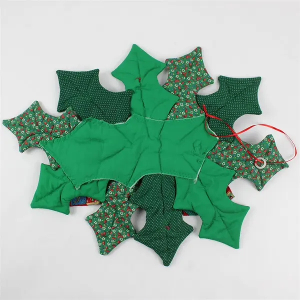 Handmade Holly and Gift Bow Christmas Wall Hanging 20"