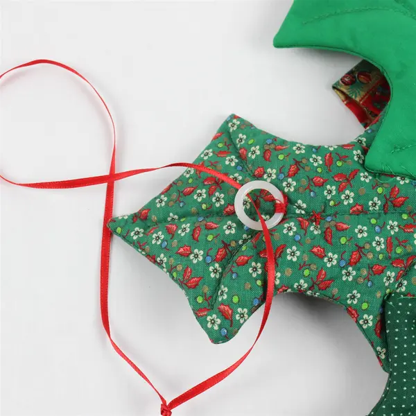 Handmade Holly and Gift Bow Christmas Wall Hanging 20"