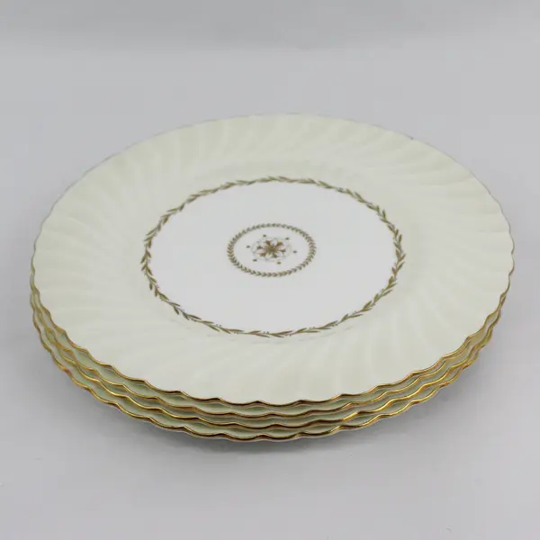 Set of 4 Vintage Minton Legacy Cream Dinner Plates 10.5"