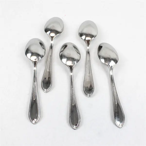 Lot of 5 Reed and Barton Place Spoons Whitley Pattern Stainless Steel Flatware