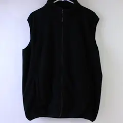 Unbranded Women's Black Fleece Vest Full Zip Pockets Size 5XL