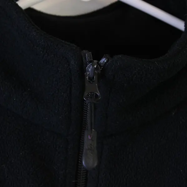 Unbranded Women's Black Fleece Vest Full Zip Pockets Size 5XL