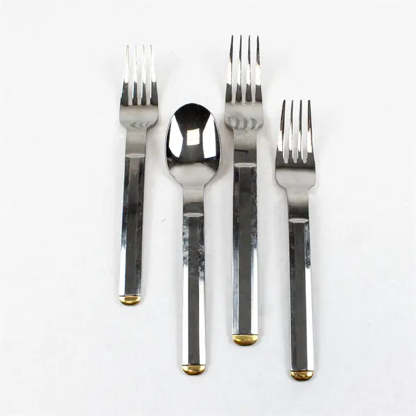 Lot of 4 Reed & Barton Select Tuxedo Mixed Flatware Set Forks Spoon Stainless
