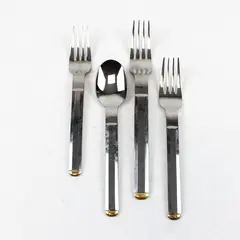 Lot of 4 Reed & Barton Select Tuxedo Mixed Flatware Set Forks Spoon Stainless