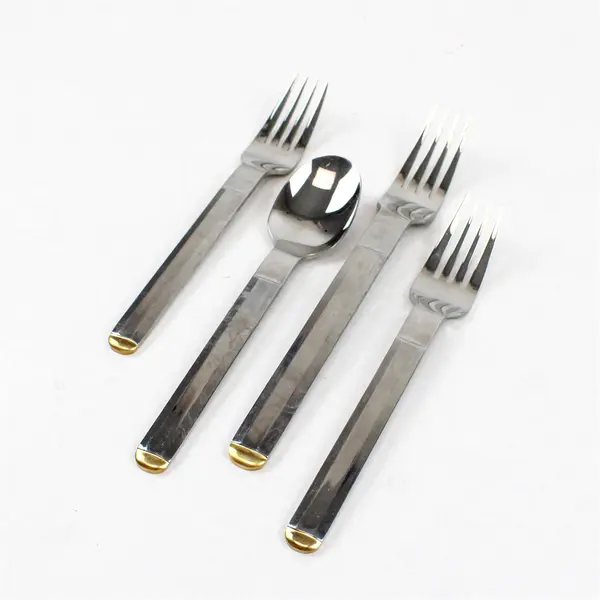 Lot of 4 Reed & Barton Select Tuxedo Mixed Flatware Set Forks Spoon Stainless